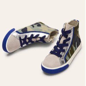 Mini Boden Camo Canvas High Tops Size 11 US Kids